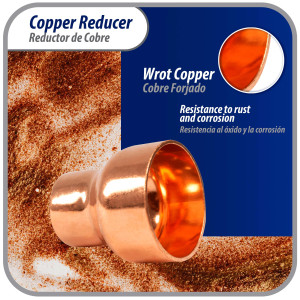 Appli Parts AP-R138078 1-3/8x7/8 in Reducing Bushing Copper pipe fittings CxC Sweat connections for refrigeration, air conditioning and plumbing applications ACR and Type L copper pipe Appli Parts AP-R138078 1-3/8x7/8 in Reducing Bushing Copper pipe fittings CxC Sweat connections for refrigeration, air conditioning and plumbing applications ACR and Type L copper pipe