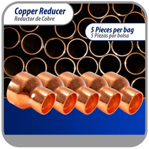 Appli Parts AP-R138078 1-3/8x7/8 in Reducing Bushing Copper pipe fittings CxC Sweat connections for refrigeration, air conditioning and plumbing applications ACR and Type L copper pipe Appli Parts AP-R138078 1-3/8x7/8 in Reducing Bushing Copper pipe fittings CxC Sweat connections for refrigeration, air conditioning and plumbing applications ACR and Type L copper pipe