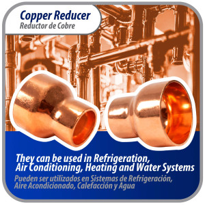 Appli Parts AP-R138078 1-3/8x7/8 in Reducing Bushing Copper pipe fittings CxC Sweat connections for refrigeration, air conditioning and plumbing applications ACR and Type L copper pipe Appli Parts AP-R138078 1-3/8x7/8 in Reducing Bushing Copper pipe fittings CxC Sweat connections for refrigeration, air conditioning and plumbing applications ACR and Type L copper pipe