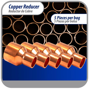 Appli Parts AP-R158078 1-5/8x7/8 in Reducing Bushing Copper pipe fittings CxC Sweat connections for refrigeration, air conditioning and plumbing applications ACR and Type L copper pipe Appli Parts AP-R158078 1-5/8x7/8 in Reducing Bushing Copper pipe fittings CxC Sweat connections for refrigeration, air conditioning and plumbing applications ACR and Type L copper pipe