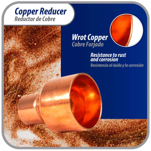 Appli Parts AP-R158078 1-5/8x7/8 in Reducing Bushing Copper pipe fittings CxC Sweat connections for refrigeration, air conditioning and plumbing applications ACR and Type L copper pipe Appli Parts AP-R158078 1-5/8x7/8 in Reducing Bushing Copper pipe fittings CxC Sweat connections for refrigeration, air conditioning and plumbing applications ACR and Type L copper pipe