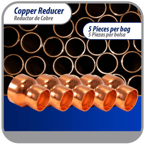Appli Parts AP-R158118 1-5/8x1-1/8 in Reducing Bushing Copper pipe fittings CxC Sweat connections for refrigeration, air conditioning and plumbing applications ACR and Type L copper pipe Appli Parts AP-R158118 1-5/8x1-1/8 in Reducing Bushing Copper pipe fittings CxC Sweat connections for refrigeration, air conditioning and plumbing applications ACR and Type L copper pipe