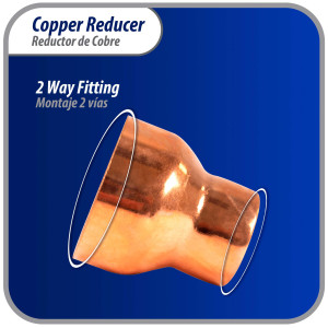 Appli Parts AP-R218138 2-1/8 x 1-3/8 in Reducing Bushing Copper pipe fittings C x C Sweat connections for refrigeration, air conditioning and plumbing applications ACR and Type L copper pipe Appli Parts AP-R218138 2-1/8 x 1-3/8 in Reducing Bushing Copper pipe fittings C x C Sweat connections for refrigeration, air conditioning and plumbing applications ACR and Type L copper pipe