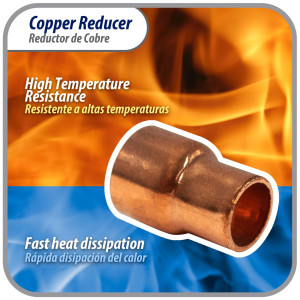 Appli Parts AP-R012038 1/2x3/8 in Reducing Bushing Copper pipe fittings C x C Sweat connections for refrigeration, air conditioning and plumbing applications ACR and Type L copper pipe Appli Parts AP-R012038 1/2x3/8 in Reducing Bushing Copper pipe fittings C x C Sweat connections for refrigeration, air conditioning and plumbing applications ACR and Type L copper pipe
