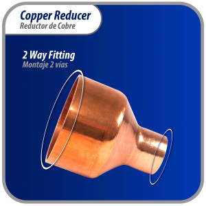 Appli Parts AP-R218078 2-1/8x7/8 in Reducing Bushing Copper pipe fittings C x C Sweat connections for refrigeration, air conditioning and plumbing applications ACR and Type L copper pipe Appli Parts AP-R218078 2-1/8x7/8 in Reducing Bushing Copper pipe fittings C x C Sweat connections for refrigeration, air conditioning and plumbing applications ACR and Type L copper pipe