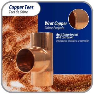 Appli Parts AP-T138B5 1-3/8in Wrot Copper Tee CxCxC connections for refrigeration, air conditioning and plumbing applications ACR and Type L copper pipe (5 x Bag)
 Appli Parts AP-T138B5 1-3/8in Wrot Copper Tee CxCxC connections for refrigeration, air conditioning and plumbing applications ACR and Type L copper pipe (5 x Bag)