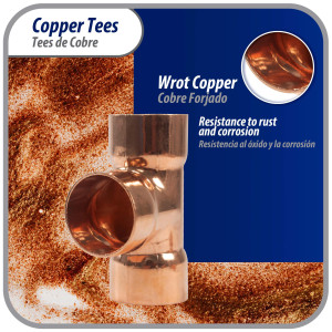 Appli Parts AP-T078B10 7/8in Wrot Copper Tee CxCxC connections for refrigeration, air conditioning and plumbing applications ACR and Type L copper pipe (10 x Bag)
 Appli Parts AP-T078B10 7/8in Wrot Copper Tee CxCxC connections for refrigeration, air conditioning and plumbing applications ACR and Type L copper pipe (10 x Bag)