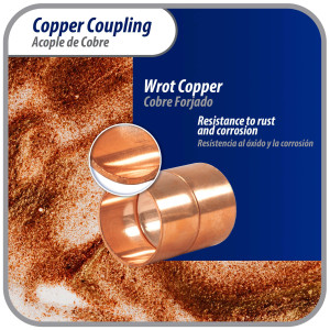 Appli Parts AP-A078B10 7/8 in Wrot Copper Coupling fitting CxC Sweat connections for refrigeration, air conditioning and plumbing applications ACR and Type L copper pipe (10 x Bag)
 Appli Parts AP-A078B10 7/8 in Wrot Copper Coupling fitting CxC Sweat connections for refrigeration, air conditioning and plumbing applications ACR and Type L copper pipe (10 x Bag)