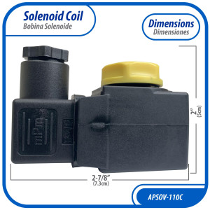 Appli Parts APSOV-110C 110 V Solenoid Coil, 50/60 Hz, compatible with multiple refrigerants CFC, HCFC and HFC, Valve body not included Appli Parts APSOV-110C 110 V Solenoid Coil, 50/60 Hz, compatible with multiple refrigerants CFC, HCFC and HFC, Valve body not included