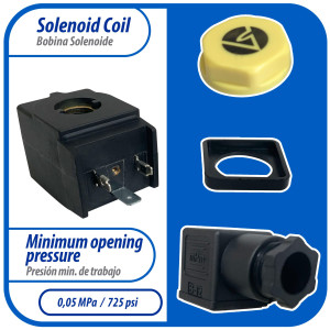 Appli Parts APSOV-024C 24 V Solenoid Coil, 50/60 Hz, compatible with multiple refrigerants CFC, HCFC and HFC, Valve body not included