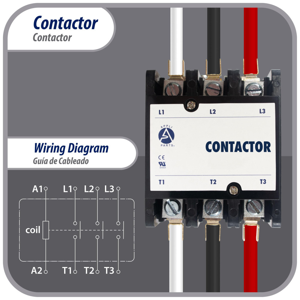 Appli Parts APAC 360240 Heavy Duty Contactor 3 Poles 60A 240V Coil 