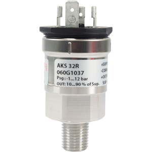 Danfoss 060G1037 Pressure Transmitter AKS 32R for Use with AK CC Controller,  -14.5 to 174 psig, 1/4 NPT Danfoss 060G1037 Pressure Transmitter AKS 32R for Use with AK CC Controller,  -14.5 to 174 psig, 1/4 NPT