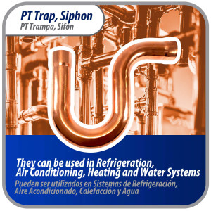 Appli Parts AP-PT138 1-3/8 in Wrot Copper Suction P-Trap ODF CxC connections for refrigeration, air conditioning and plumbing applications ACR and Type L copper pipe Appli Parts AP-PT138 1-3/8 in Wrot Copper Suction P-Trap ODF CxC connections for refrigeration, air conditioning and plumbing applications ACR and Type L copper pipe