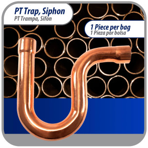 Appli Parts AP-PT078 7/8 in Wrot Copper Suction P-Trap ODF CxC connections for refrigeration, air conditioning and plumbing applications ACR and Type L copper pipe Appli Parts AP-PT078 7/8 in Wrot Copper Suction P-Trap ODF CxC connections for refrigeration, air conditioning and plumbing applications ACR and Type L copper pipe