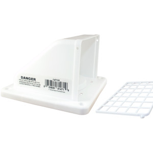 Lambro 1471W Dryer Vent Hood with Removable Screen, 4 inch, White  Lambro 1471W Dryer Vent Hood with Removable Screen, 4 inch, White