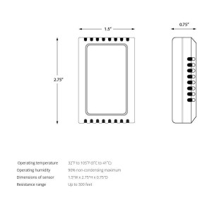 Honeywell R251S Indoor Remote Temperature Sensor, Wired Accessory, compatible with models T755S, T855iSH, T855SH Honeywell R251S Indoor Remote Temperature Sensor, Wired Accessory, compatible with models T755S, T855iSH, T855SH