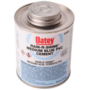 Oatey PWB-4 Blue PVC Cement Pool and Turf 4oz
 Oatey PWB-4 Blue PVC Cement Pool and Turf 4oz