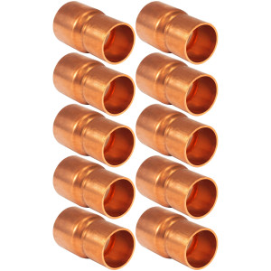 Appli Parts AP-R078034B10 7/8x3/4 in Reducing Bushing Copper pipe fittings CxC Sweat connections for refrigeration, air conditioning and plumbing applications ACR and Type L copper pipe (10xBag) Appli Parts AP-R078034B10 7/8x3/4 in Reducing Bushing Copper pipe fittings CxC Sweat connections for refrigeration, air conditioning and plumbing applications ACR and Type L copper pipe (10xBag)