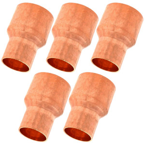 Appli Parts AP-R118034B5 1-1/8 x 3/4 in Reducing Bushing Copper pipe fittings CxC Sweat connections for refrigeration, air conditioning and plumbing applications ACR and Type L copper pipe (5xBag) Appli Parts AP-R118034B5 1-1/8 x 3/4 in Reducing Bushing Copper pipe fittings CxC Sweat connections for refrigeration, air conditioning and plumbing applications ACR and Type L copper pipe (5xBag)
