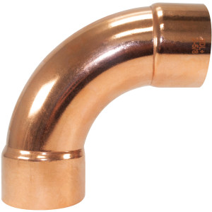 NDL W2082 90 Degree Elbow Long turn 2-5/8in Copper pipe fittings C x C Sweat connections for refrigeration, air conditioning and plumbing applications ACR
 NDL W2082 90 Degree Elbow Long turn 2-5/8in Copper pipe fittings C x C Sweat connections for refrigeration, air conditioning and plumbing applications ACR