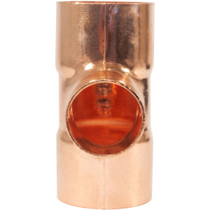NDL N-4086 Reducing Tee 1-5/8 in x 1-5/8 in x 1-1/8 in CxCxC Copper pipe fittings Sweat connections for refrigeration, air conditioning and plumbing applications ACR
 NDL N-4086 Reducing Tee 1-5/8 in x 1-5/8 in x 1-1/8 in CxCxC Copper pipe fittings Sweat connections for refrigeration, air conditioning and plumbing applications ACR