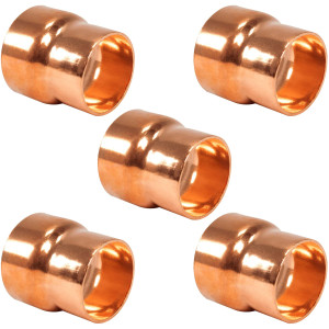 Appli Parts AP-R158138B5 1-5/8x1-3/8 in Reducing Bushing Copper pipe fittings CxC Sweat connections for refrigeration, air conditioning and plumbing applications ACR and Type L copper pipe (5xBag) Appli Parts AP-R158138B5 1-5/8x1-3/8 in Reducing Bushing Copper pipe fittings CxC Sweat connections for refrigeration, air conditioning and plumbing applications ACR and Type L copper pipe (5xBag)
