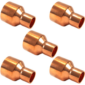 Appli Parts AP-R158078B5 1-5/8x7/8 in Reducing Bushing Copper pipe fittings CxC Sweat connections for refrigeration, air conditioning and plumbing applications ACR and Type L copper pipe (5xBag) Appli Parts AP-R158078B5 1-5/8x7/8 in Reducing Bushing Copper pipe fittings CxC Sweat connections for refrigeration, air conditioning and plumbing applications ACR and Type L copper pipe (5xBag)
