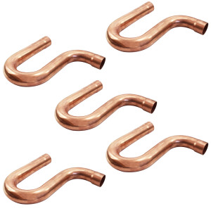 Appli Parts AP-PT118 1-1/8 in P-Trap Sifon CxC Sweat Copper pipe fitting connections for refrigeration, air conditioning and plumbing applications ACR and Type L copper pipe (5 x Bag) Appli Parts AP-PT118 1-1/8 in P-Trap Sifon CxC Sweat Copper pipe fitting connections for refrigeration, air conditioning and plumbing applications ACR and Type L copper pipe (5 x Bag)