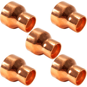 Appli Parts AP-R138078B5 1-3/8x7/8 in Reducing Bushing Copper pipe fittings CxC Sweat connections for refrigeration, air conditioning and plumbing applications ACR and Type L copper pipe (5xBag) Appli Parts AP-R138078B5 1-3/8x7/8 in Reducing Bushing Copper pipe fittings CxC Sweat connections for refrigeration, air conditioning and plumbing applications ACR and Type L copper pipe (5xBag)