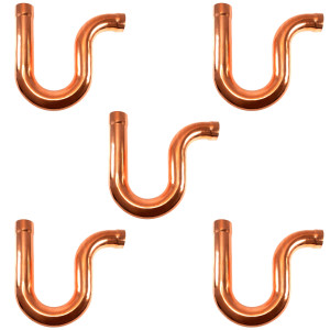 Appli Parts AP-PT158 1-5/8 in P-Trap Sifon CxC Sweat Copper pipe fitting connections for refrigeration, air conditioning and plumbing applications ACR and Type L copper pipe  (5 x Bag) Appli Parts AP-PT158 1-5/8 in P-Trap Sifon CxC Sweat Copper pipe fitting connections for refrigeration, air conditioning and plumbing applications ACR and Type L copper pipe  (5 x Bag)