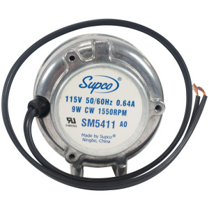 Supco SM5411 Condenser Motor 9 W, 120 V,  50-60 Hz, CWOSE 1500rpm Shaft 1/4 in threaded 1/2 in Shaft Lenght UL SM5411 Replaces: 5411 Supco SM5411 Condenser Motor 9 W, 120 V,  50-60 Hz, CWOSE 1500rpm Shaft 1/4 in threaded 1/2 in Shaft Lenght UL SM5411 Replaces: 5411