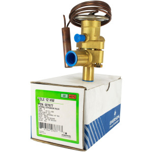 Emerson TCLE 12 HW Alco Thermostatic Expansion Valve for R22 and R407C 12 tons with external equalization 1/4 in SAE, 1/2 x 5/8 ODF solder connection, operating range -10 F to 50 F