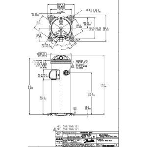 Danfoss DCJ091T2LC6A DCJ091T2LC6 7.5 tons 91,000 btu/h R410A Scroll compressor for Air conditioning 208-230/3/60 (V/Ph/Hz) Discharge 7/8 in, Suction 1-1/8 in, ODF, PVE Oil 121L5003 Replaces 121L5002, 120U2307, 121L8589, HCJ090T2LC6A Danfoss DCJ091T2LC6A DCJ091T2LC6 7.5 tons 91,000 btu/h R410A Scroll compressor for Air conditioning 208-230/3/60 (V/Ph/Hz) Discharge 7/8 in, Suction 1-1/8 in, ODF, PVE Oil 121L5003 Replaces 121L5002, 120U2307, 121L8589, HCJ090T2LC6A
