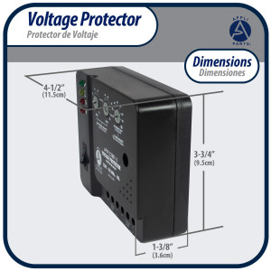 Appli Parts APVP-22BB1-2 220 V Voltage Surge Protector with Adjustable Range and Reconnecting Time, 50-60Hz 1Ph 30A works with all electric appliances and units with rated electrical consumption Appli Parts APVP-22BB1-2 220 V Voltage Surge Protector with Adjustable Range and Reconnecting Time, 50-60Hz 1Ph 30A works with all electric appliances and units with rated electrical consumption