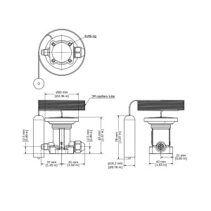 Danfoss 067B3347 TXV Element R404,R507, Flare, TE 12, External Equalized 1/4 in, 118 in Capillary Tube, -40 to 50 F includes 067B0577 Danfoss 067B3347 TXV Element R404,R507, Flare, TE 12, External Equalized 1/4 in, 118 in Capillary Tube, -40 to 50 F includes 067B0577