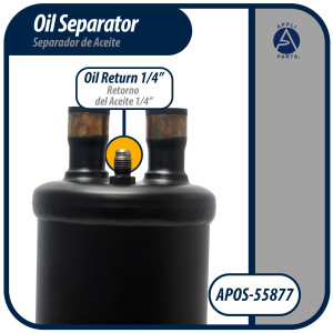Appli Parts APOS-55877 7/8 in ODF Oil Separator, compatible with CFC,HCFC,HFC,R22,R407C,R502,R134a,R404A,R507, Working temperature 14 F to 266 F Appli Parts APOS-55877 7/8 in ODF Oil Separator, compatible with CFC,HCFC,HFC,R22,R407C,R502,R134a,R404A,R507, Working temperature 14 F to 266 F