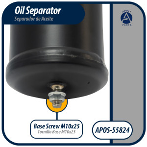 Appli Parts APOS-55824 1/2 in ODF Oil Separator, Compatible with CFC, HCFC, HFC, R22, R407C, R502, R134a, R404A, R507A, Working temperature 14 F to 266 F