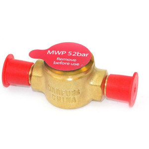 Danfoss SGP 6 I 1/4 in Sight Glass, Flare,R22,014L0007 Danfoss SGP 6 I 1/4 in Sight Glass, Flare,R22,014L0007