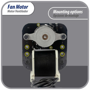 Appli Parts APFM-670 1/130 Hp Fan Motor, 110 V, 50/60 Hz, 3000 rpm, Reversible rotation, Universal Fan Motor Kit, Shaft 3/16 in by 1-1/4 in long includes 2 Fan Blades 4 and 5.5 in, UL, NUV-670, SM670