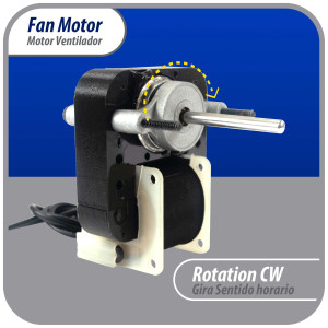 Appli Parts APFM-670 1/130 Hp Fan Motor, 110 V, 50/60 Hz, 3000 rpm, Reversible rotation, Universal Fan Motor Kit, Shaft 3/16 in by 1-1/4 in long includes 2 Fan Blades 4 and 5.5 in, UL, NUV-670, SM670