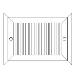 Price 530FF Steel Filter Grille, Blade Spacing 3/4 in, Accepts 1 in, Standard White
