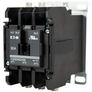 Eaton C25DND330B Definite Purpose Contactor 3 poles, 30 A, 240 V Eaton C25DND330B Definite Purpose Contactor 3 poles, 30 A, 240 V