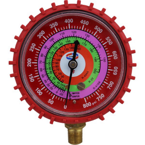 Uniweld G529LD Manifold Gauge High Compatible with R410A, R22, R404A, psi/Fahrenheit